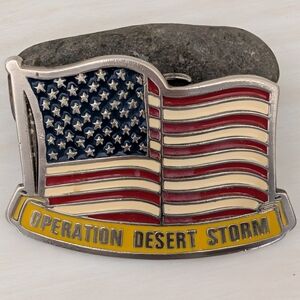 Vintage Operation Desert Storm Commemorative Belt Buckle